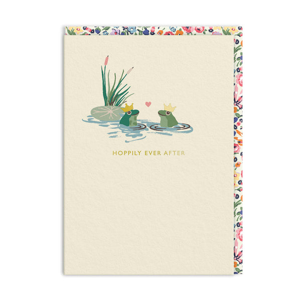 Hoppily Ever After Frog Greeting Card - Freshie & Zero Studio Shop