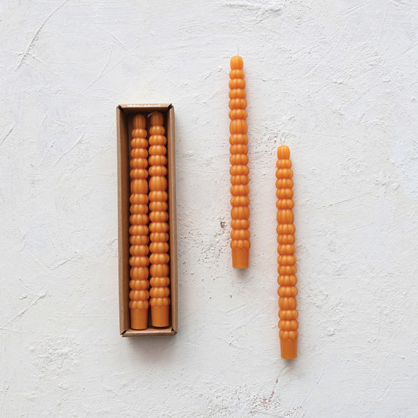 Orange Pumpkin Shaped 10" Taper Candles | Set of 2 - Freshie & Zero Studio Shop