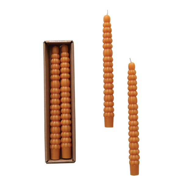 Orange Pumpkin Shaped 10" Taper Candles | Set of 2 - Freshie & Zero Studio Shop