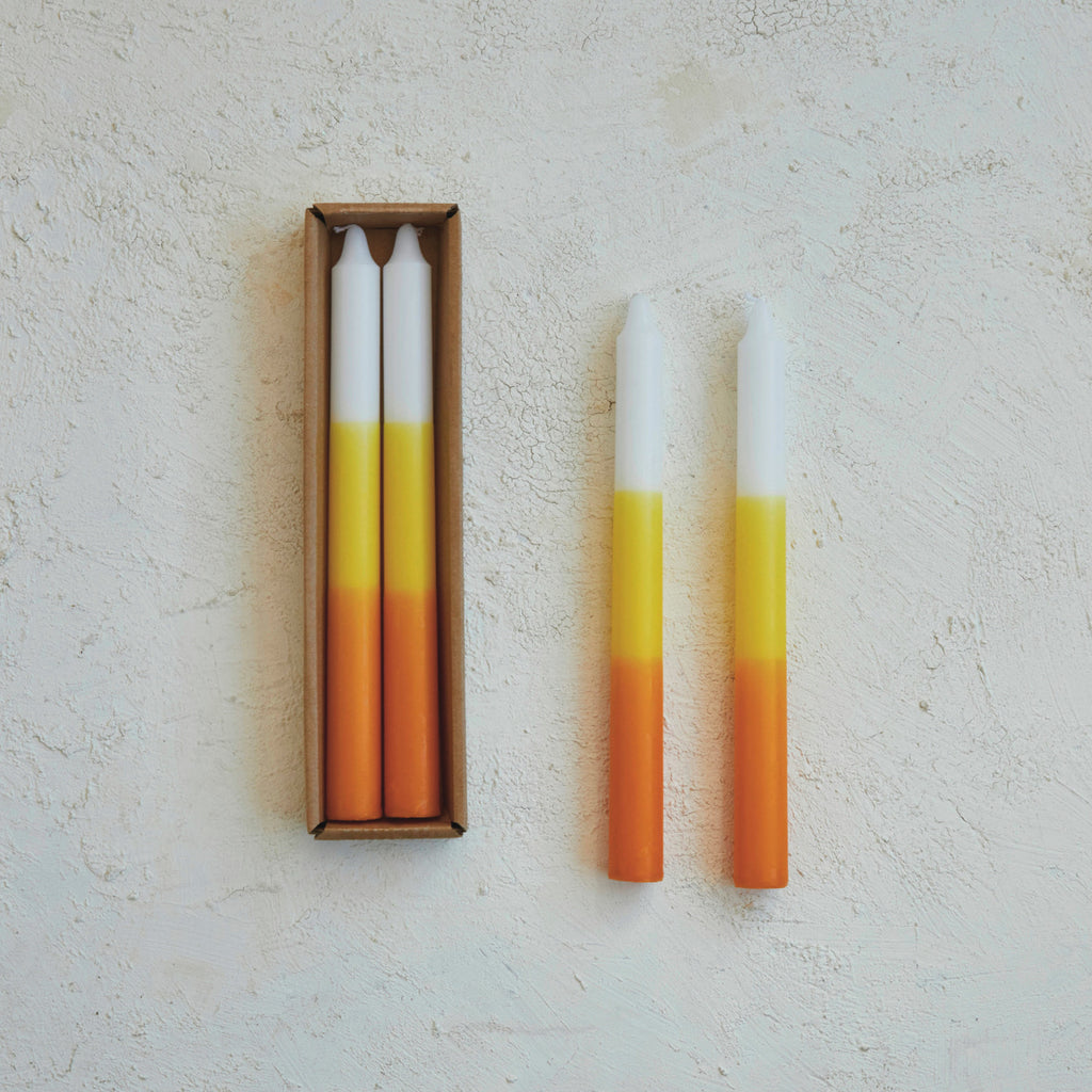 Candy Corn Taper Candle | Set of 2 - Freshie & Zero Studio Shop