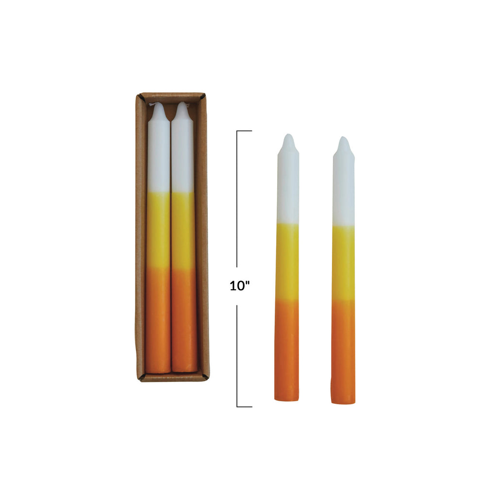Candy Corn Taper Candle | Set of 2 - Freshie & Zero Studio Shop