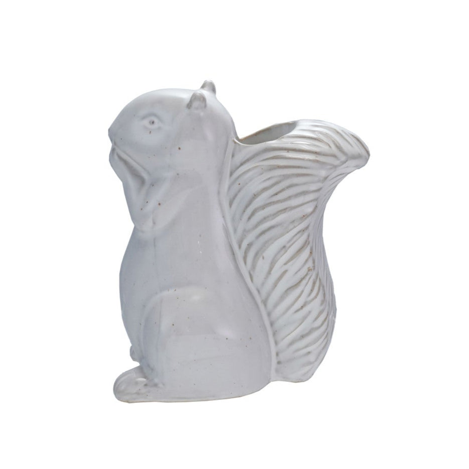 White Squirrel Ceramic Taper Holder - Freshie & Zero Studio Shop