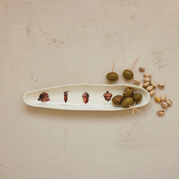 Cracker Dish with Acorn Print - Freshie & Zero Studio Shop