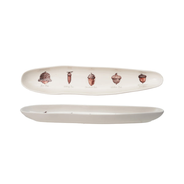 Cracker Dish with Acorn Print - Freshie & Zero Studio Shop
