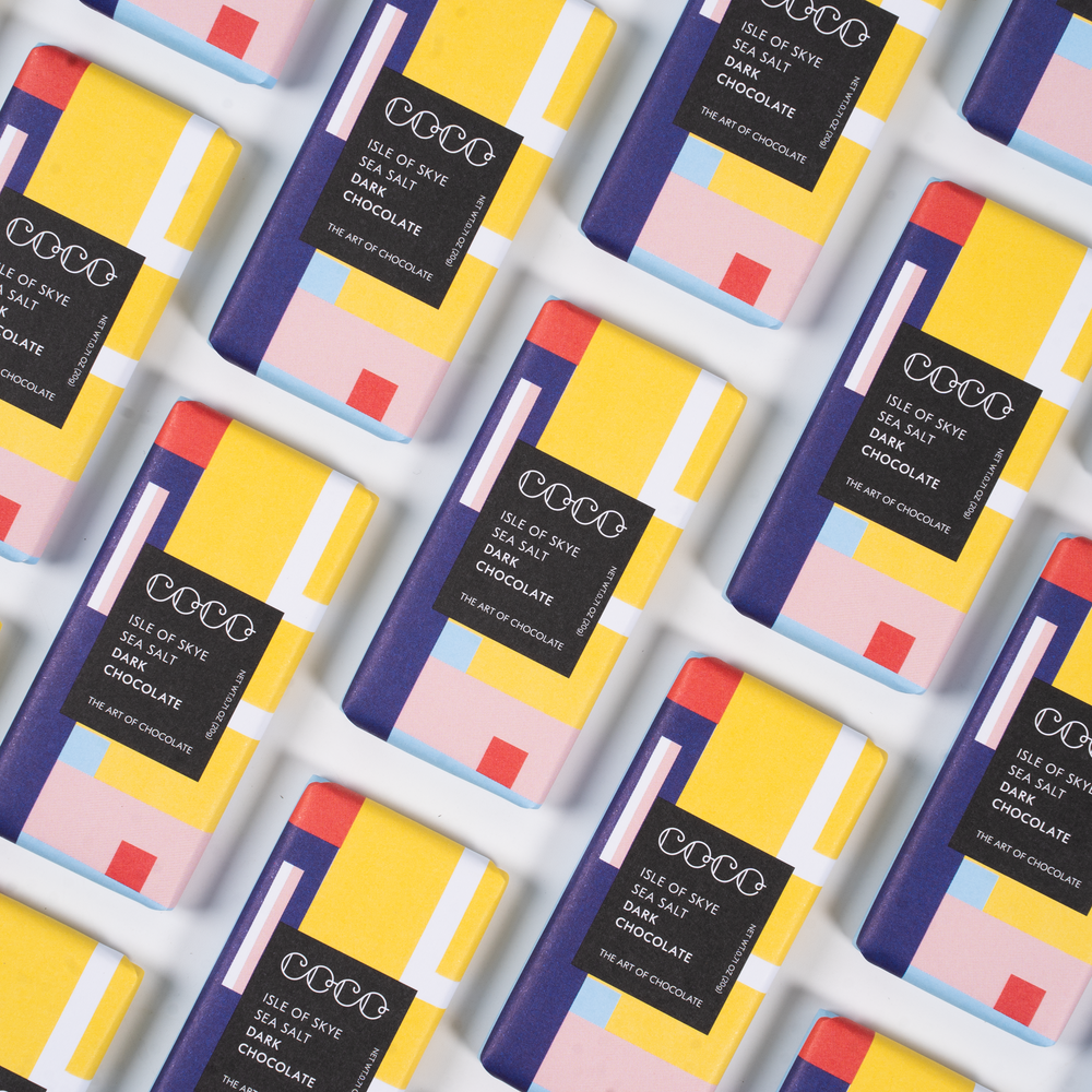 Isle of Skye Sea Salt Dark Chocolate Mini 20g Bar by COCO - Freshie & Zero Studio Shop