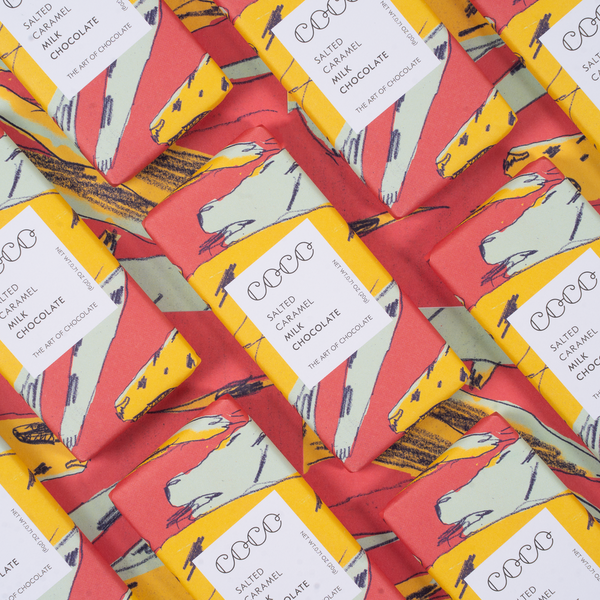 Salted Caramel Milk Chocolate Mini 20g Bar by COCO - Freshie & Zero Studio Shop