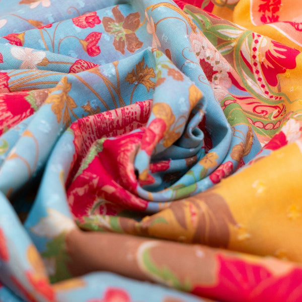 Cotton Scarf by Powder - Paisley Poppies - Freshie & Zero Studio Shop