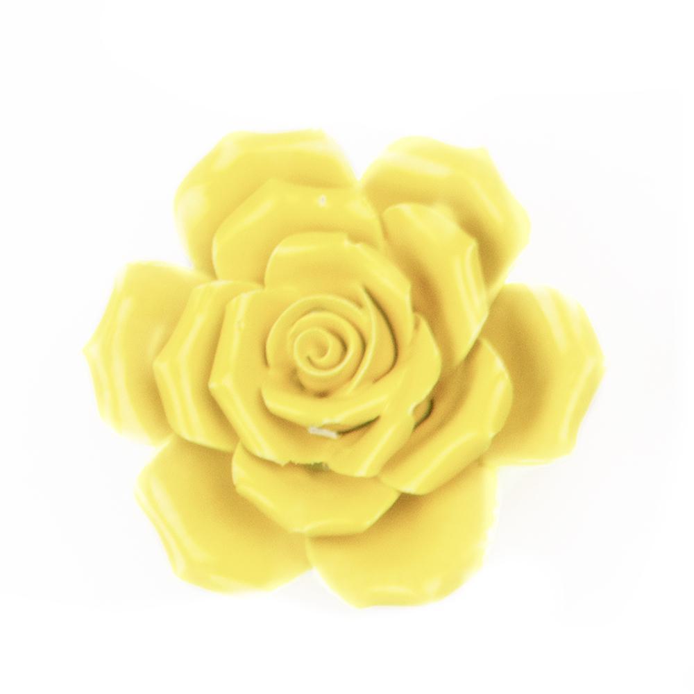 Ceramic Bloom: Small Yellow Rose - Freshie & Zero Studio Shop