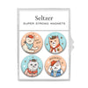 Cowboy Cats: Super Strong Magnets Set of 4 - Freshie & Zero Studio Shop