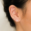 Tiny Stud Earrings: Gold Crescent Moons. - Freshie & Zero Studio Shop