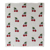 Cherries Soft Cotton Knit Throw Blanket - Freshie & Zero Studio Shop