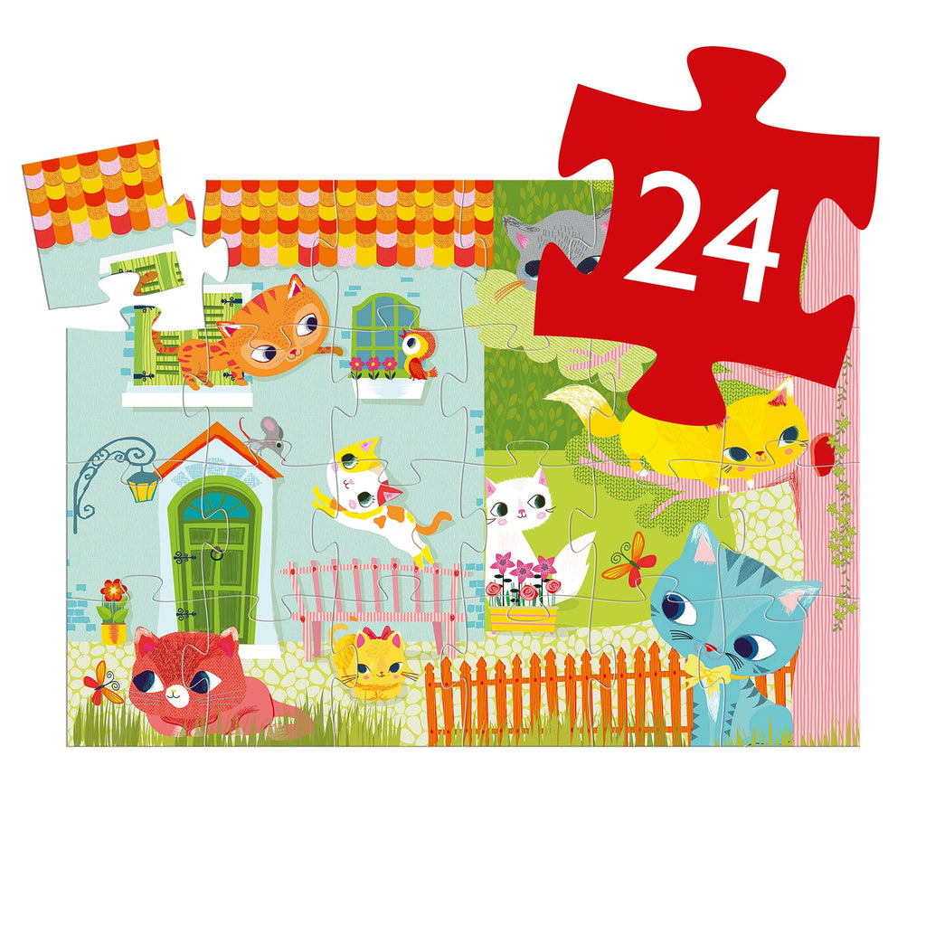 Kitten and Friends 24pc Jigsaw Puzzle - Freshie & Zero Studio Shop