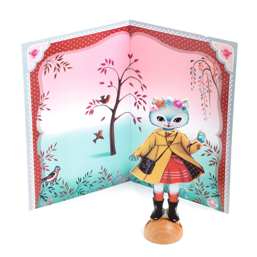 Little Cats Wooden Dress Up Dolls - Freshie & Zero Studio Shop