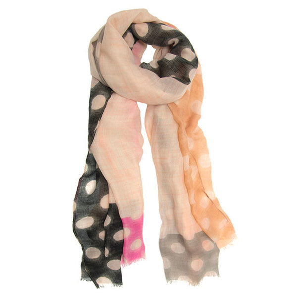 Blush Brushed Polka Dot Summer Scarf - Freshie & Zero Studio Shop