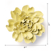 English Garden Collection Ceramic Wall Flower: 5.25" Lime Yellow Larkspur - Freshie & Zero Studio Shop