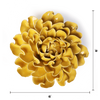 English Garden Collection Ceramic Wall Flower: 6" Buttercup Yellow Hawthorn - Freshie & Zero Studio Shop