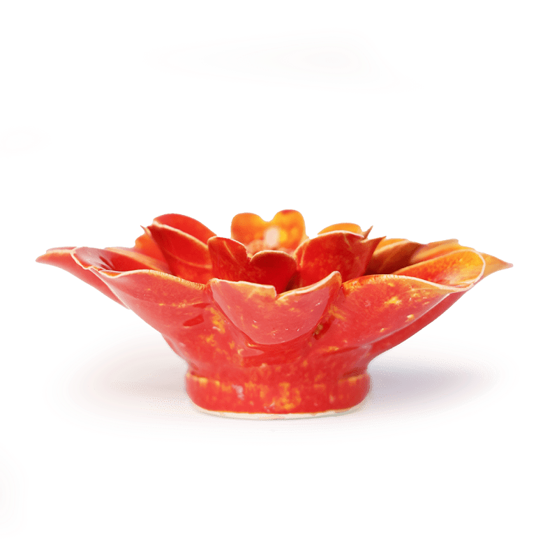 Ceramic Wall Flower: 4.25" Orange Yellow Paris Daisy - Freshie & Zero Studio Shop