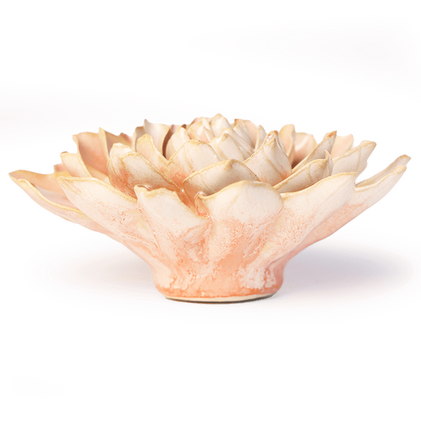 Ceramic Wall Flower: 5.25" Peach Pink Madonna Azalea - Freshie & Zero Studio Shop