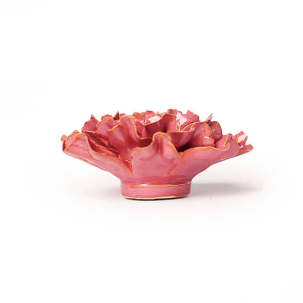 Ceramic Wall Flower: 4.25" Blush Pink Tundra Carnation - Freshie & Zero Studio Shop