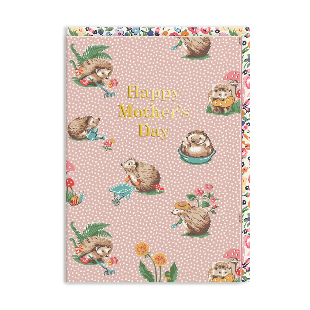 Happy Mother's Day Garden Hedgehogs Card - Freshie & Zero Studio Shop