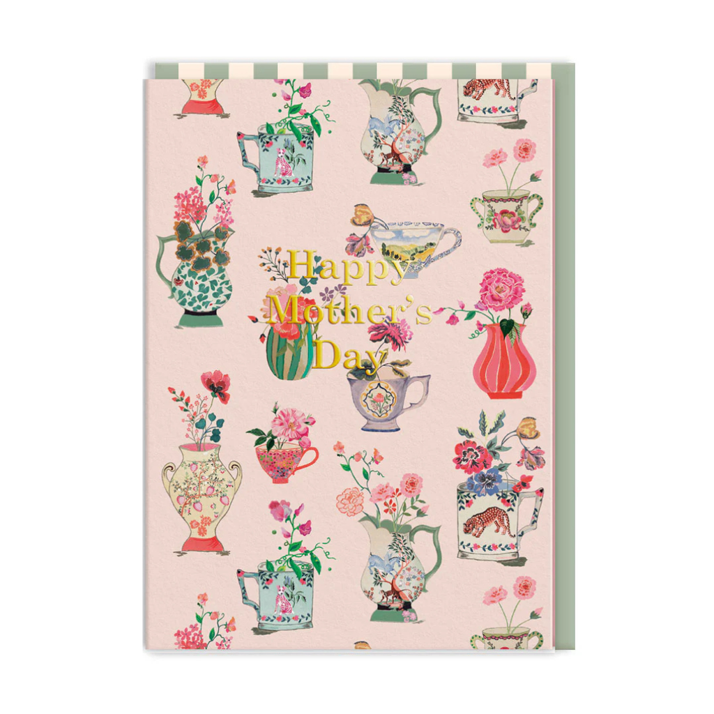 Happy Mother's Day Flowers and Vases Card - Freshie & Zero Studio Shop