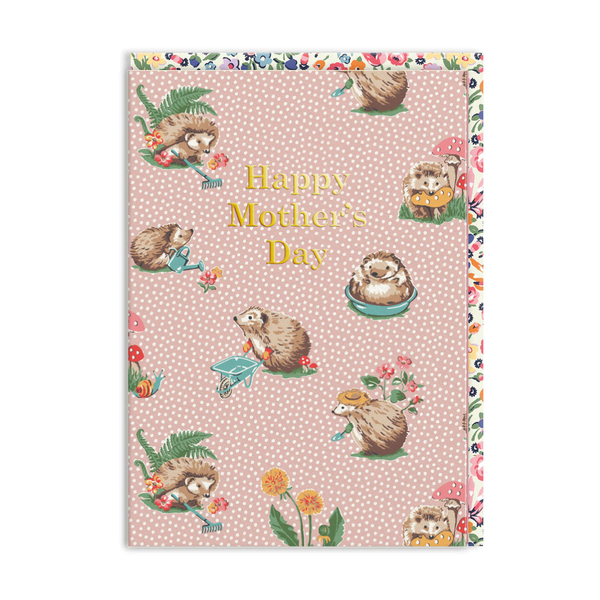 Happy Mother's Day Garden Hedgehogs Card - Freshie & Zero Studio Shop