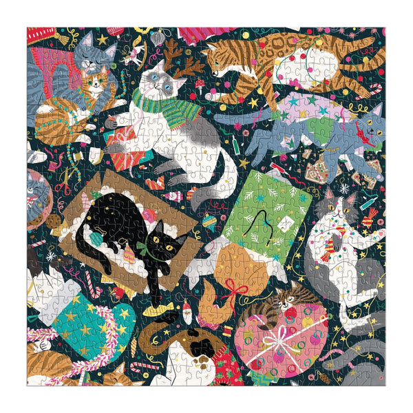 Catmas Chaos 500 Piece Foil Puzzle - Freshie & Zero Studio Shop
