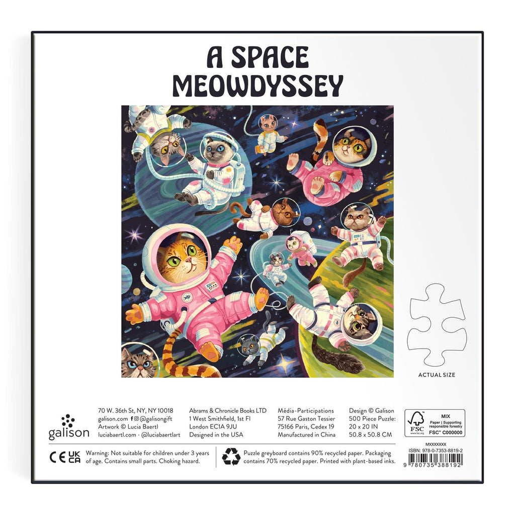 A Space Meowdyssey 500 Piece Puzzle - Freshie & Zero Studio Shop