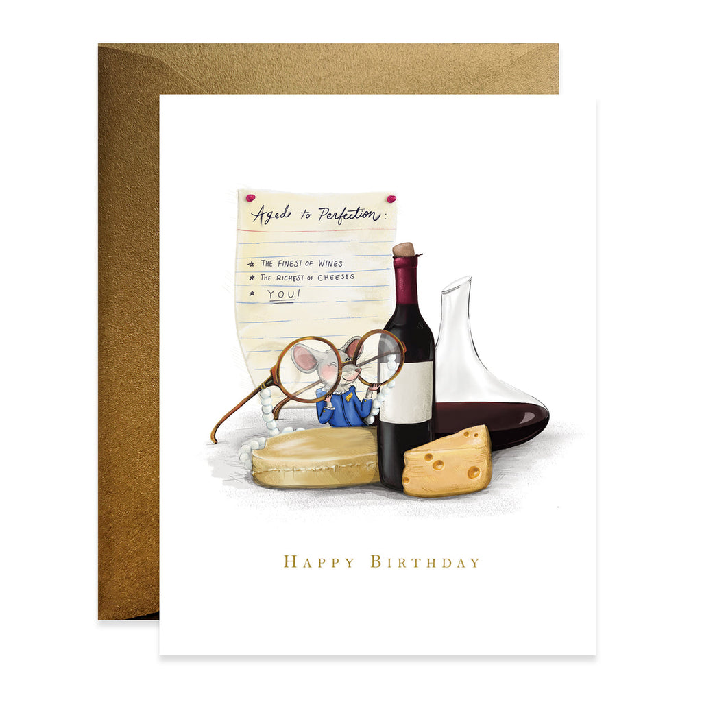 Aged to Perfection Birthday Card - Freshie & Zero Studio Shop