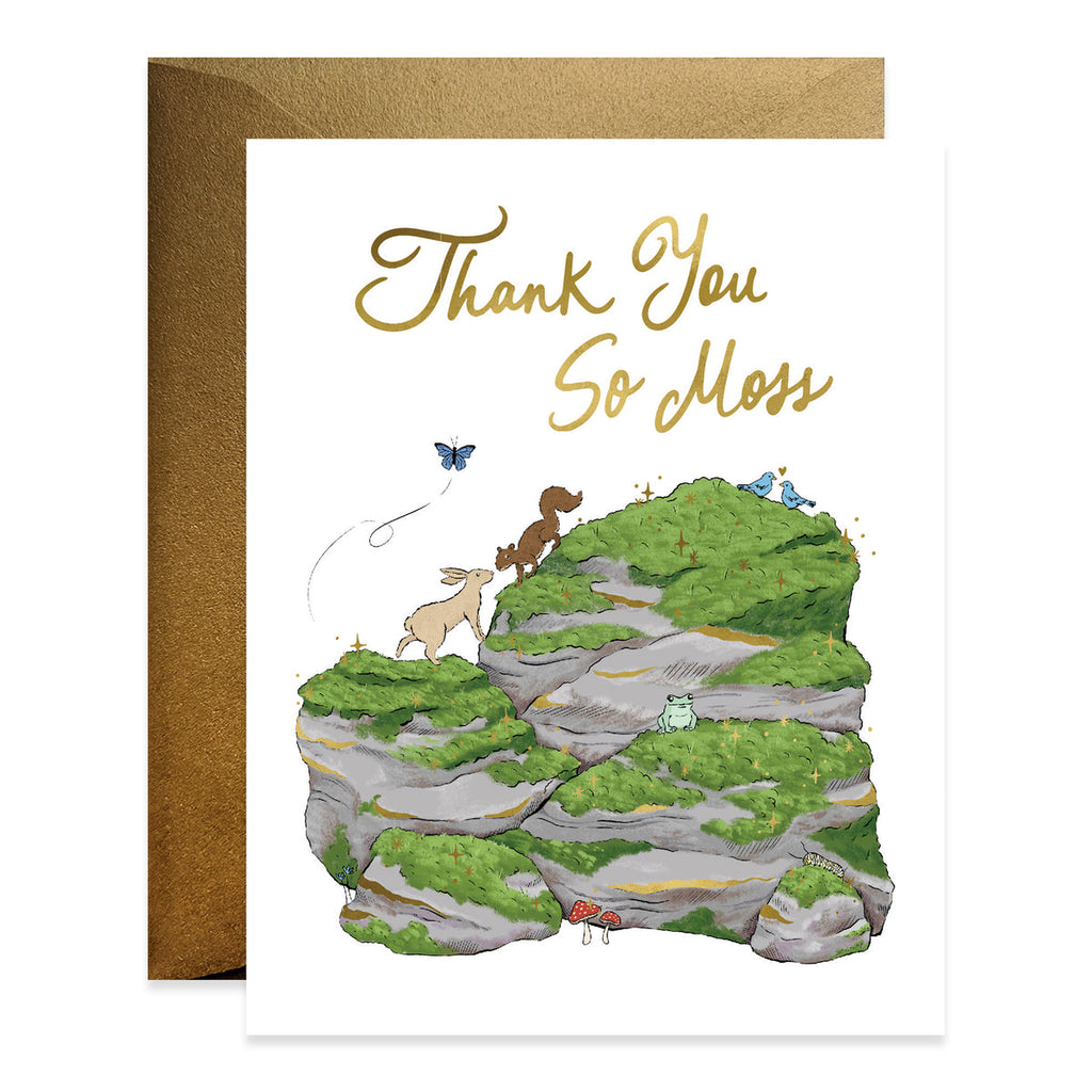 Thank You So Moss Greeting Card - Freshie & Zero Studio Shop