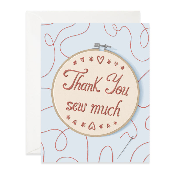 Thank You Sew Much Greeting Card - Freshie & Zero Studio Shop