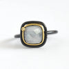 Cushion Ring: Black & Gold Gemstone Diamond by Felix Z - Freshie & Zero Studio Shop
