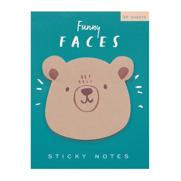 Bear Funny Faces Sticky Notes - Freshie & Zero Studio Shop