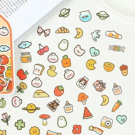 Kawaii Paper Sticker Flakes - 100 mini stickers