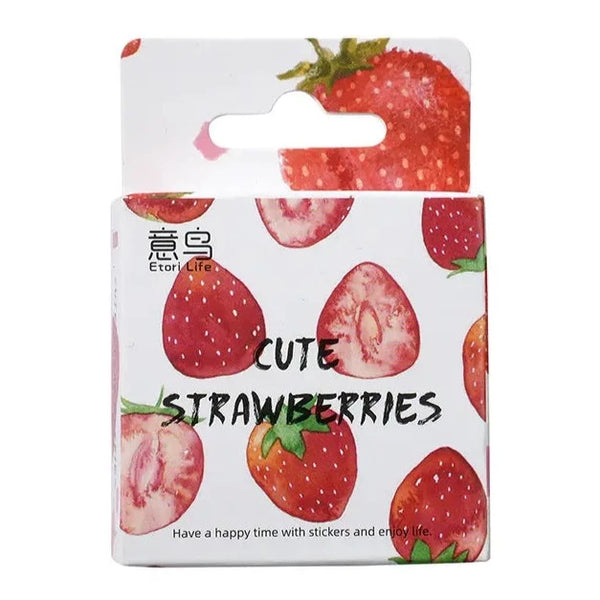 Little Box of Kawaii Paper Stickers: Cute Strawberries - Freshie & Zero Studio Shop