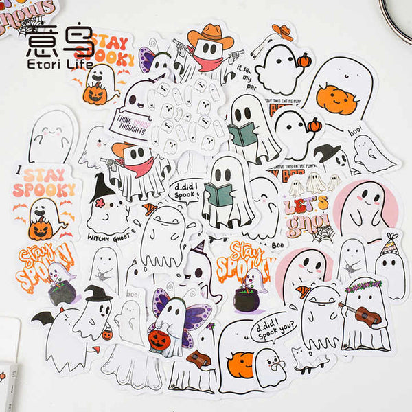 Little Box of Kawaii Paper Stickers: Little Ghosts - Freshie & Zero Studio Shop
