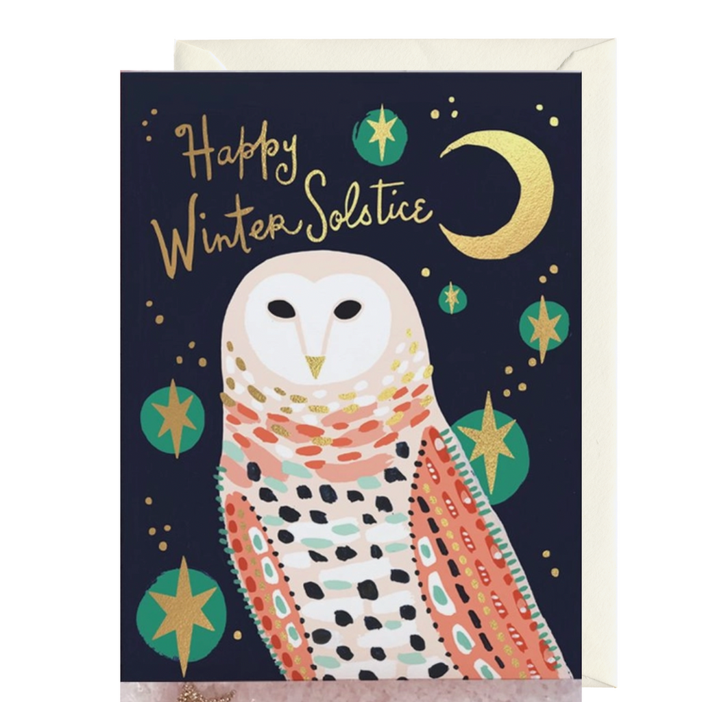 Snowy Owl Winter Solstice Card by Idlewild - Freshie & Zero Studio Shop