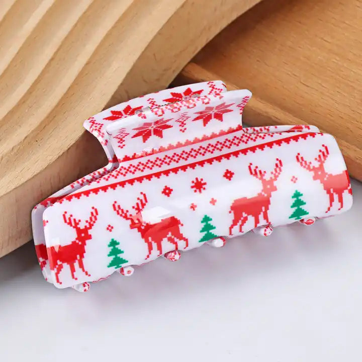 Christmas Sweater Pattern Hair Claw Clip - Freshie & Zero Studio Shop