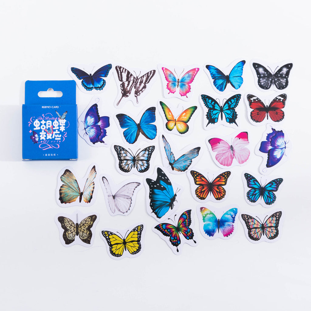 Little Box of Kawaii Paper Stickers: Butterflies - Freshie & Zero Studio Shop