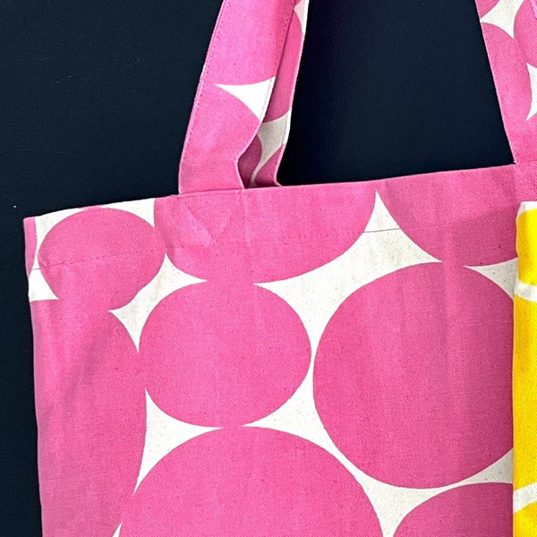 Easy Tote Bag - Large Pink Dots - Freshie & Zero Studio Shop