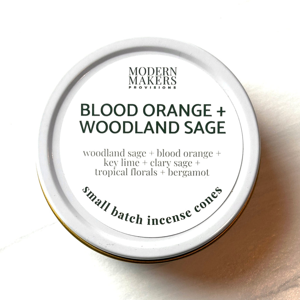Incense Cones: Blood Orange + Woodland Sage - Freshie & Zero Studio Shop