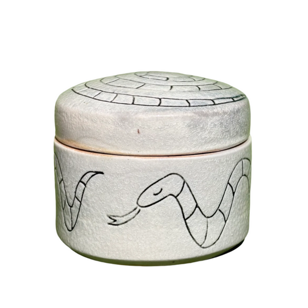 Handmade Ceramic Snake Trinket Jar - Freshie & Zero Studio Shop