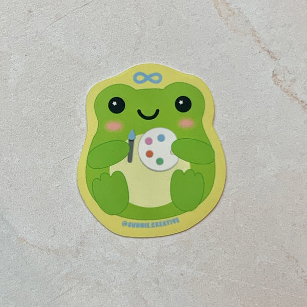 Animal Friends Sticker: Artist Frog - Freshie & Zero Studio Shop