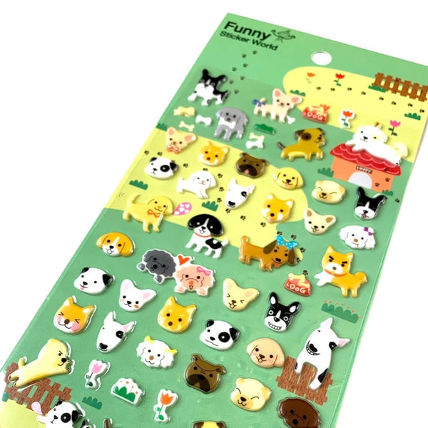 Dog Puffy Stickers Sheet - Freshie & Zero Studio Shop