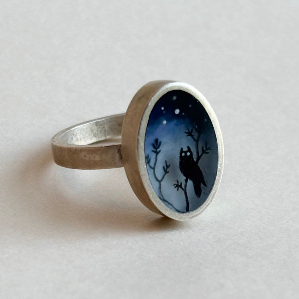 Nighttime Owl Ring by Fernworks - Freshie & Zero Studio Shop