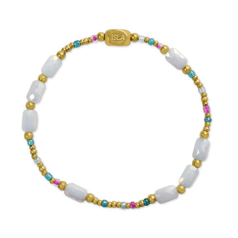 Coastal Crystals Stretch Bracelet by ISLA - Freshie & Zero Studio Shop