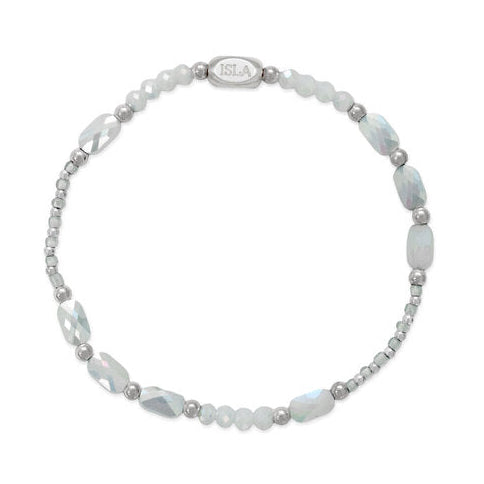 Coastal Crystals Stretch Bracelet by ISLA - Freshie & Zero Studio Shop
