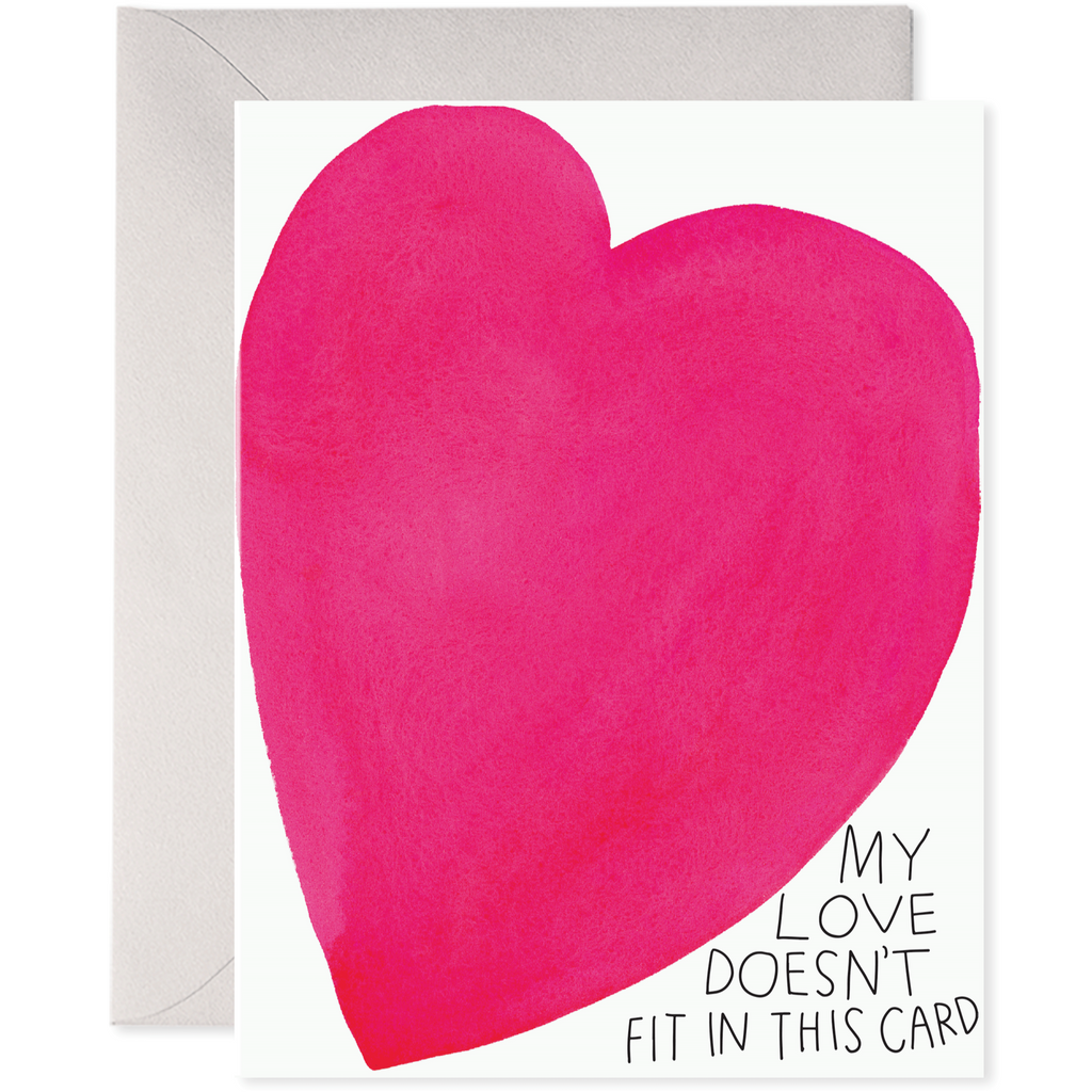 e frances valentine card big pink heart