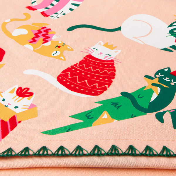 Let it Meow Christmas Cats - Cotton Dishtowel - Freshie & Zero Studio Shop