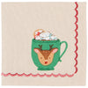 Cozy Cups Cotton Cocktail Napkins - Set of 4 - Freshie & Zero Studio Shop
